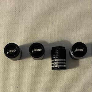 Jeep Valve Stem Caps in Black set of 4 NWT